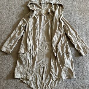 Women's Beige Hooded Jacket